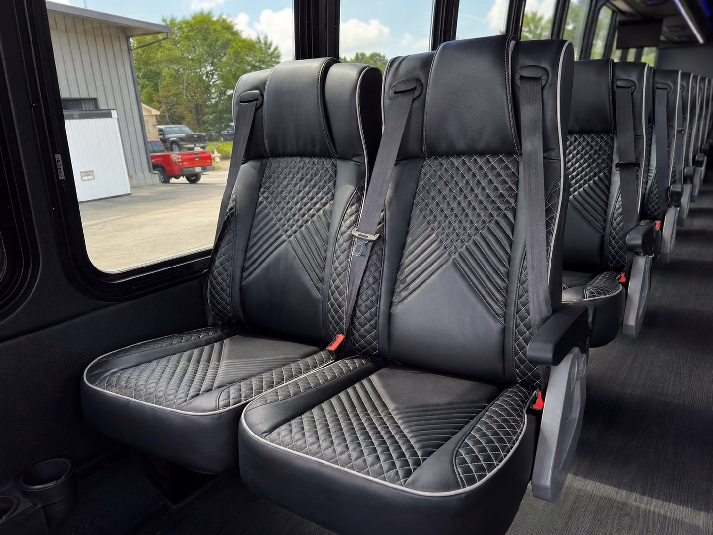 56 passenger charter bus inside
