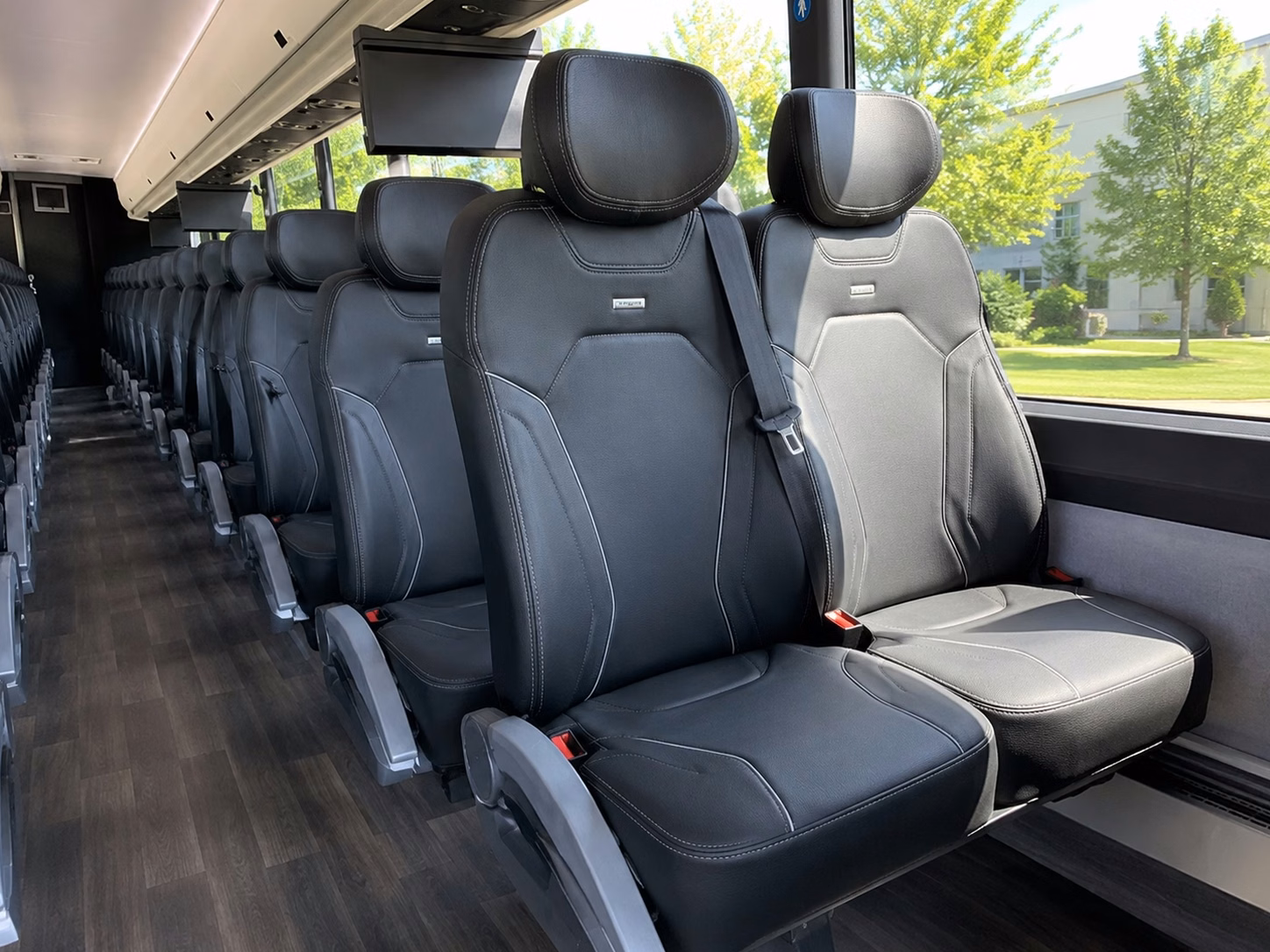 56 passenger charter bus interior