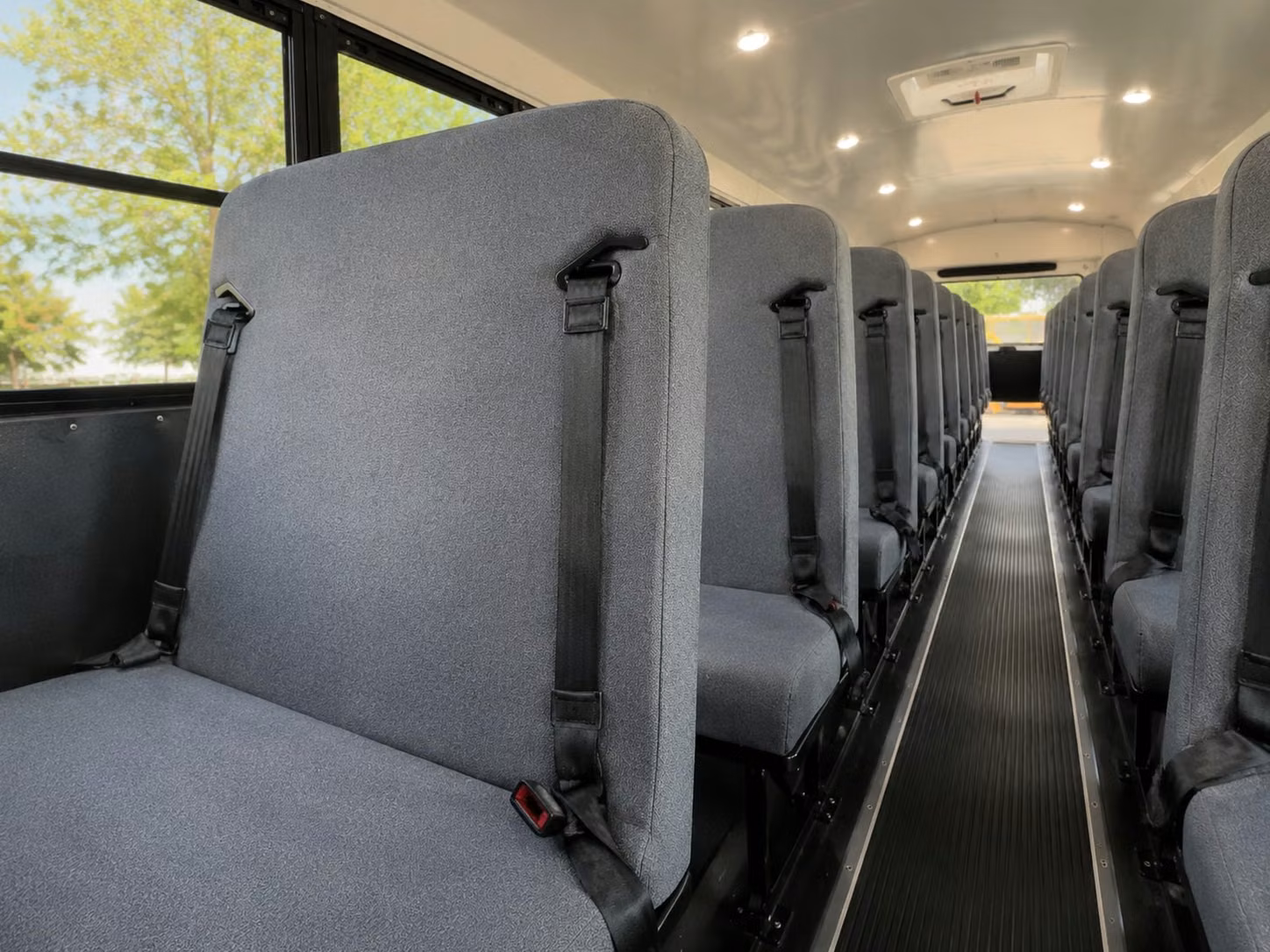 school bus inside